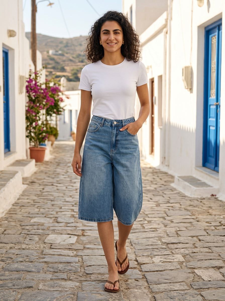 Bermuda Τζιν Baggy — Ψηλόμεσο