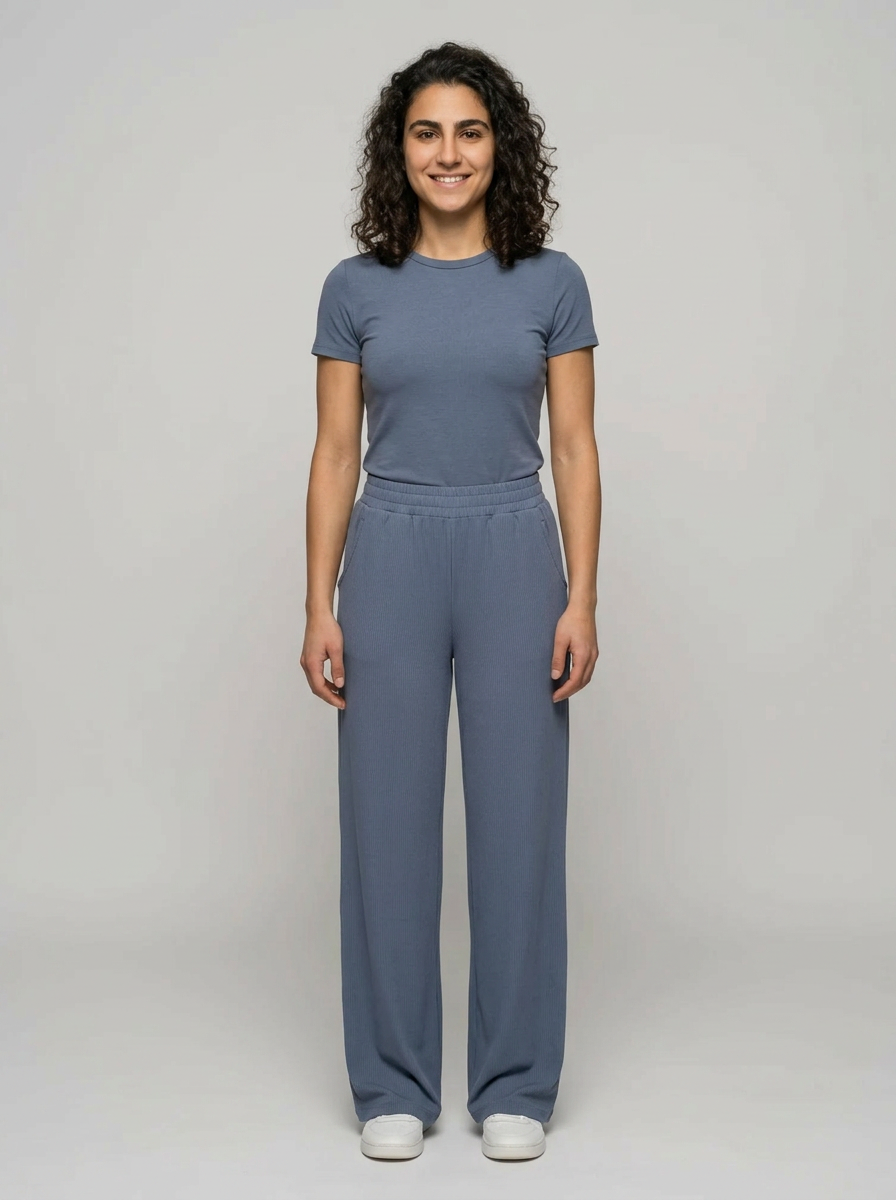 Pantalon Large — Taille Élastique