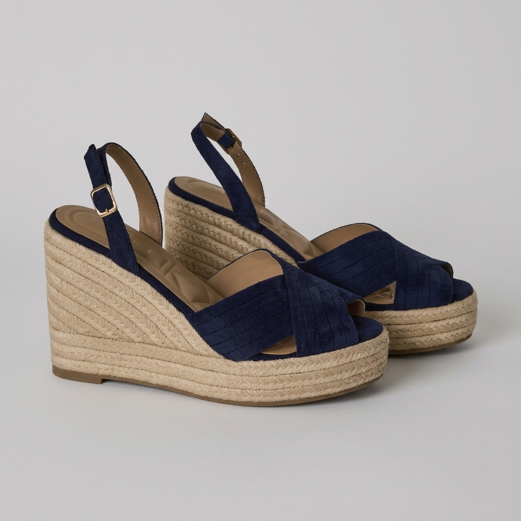 Sandales Plateforme Aspect Cuir — Bride Reglable