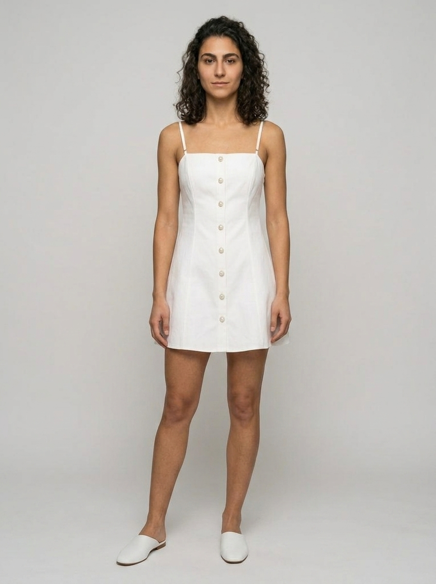 Robe Rhodes — Mini à Boutons