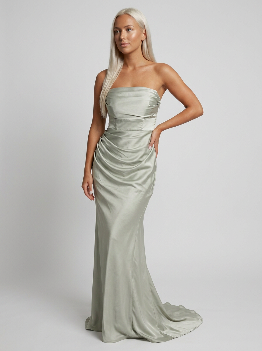 Σατέν Cowl Maxi Φόρεμα - studio