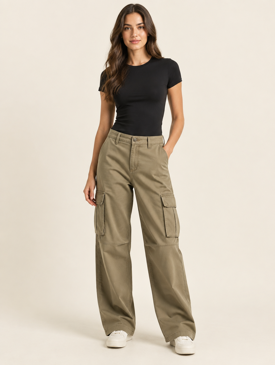 Pantalon Cargo Thassos — Kaki