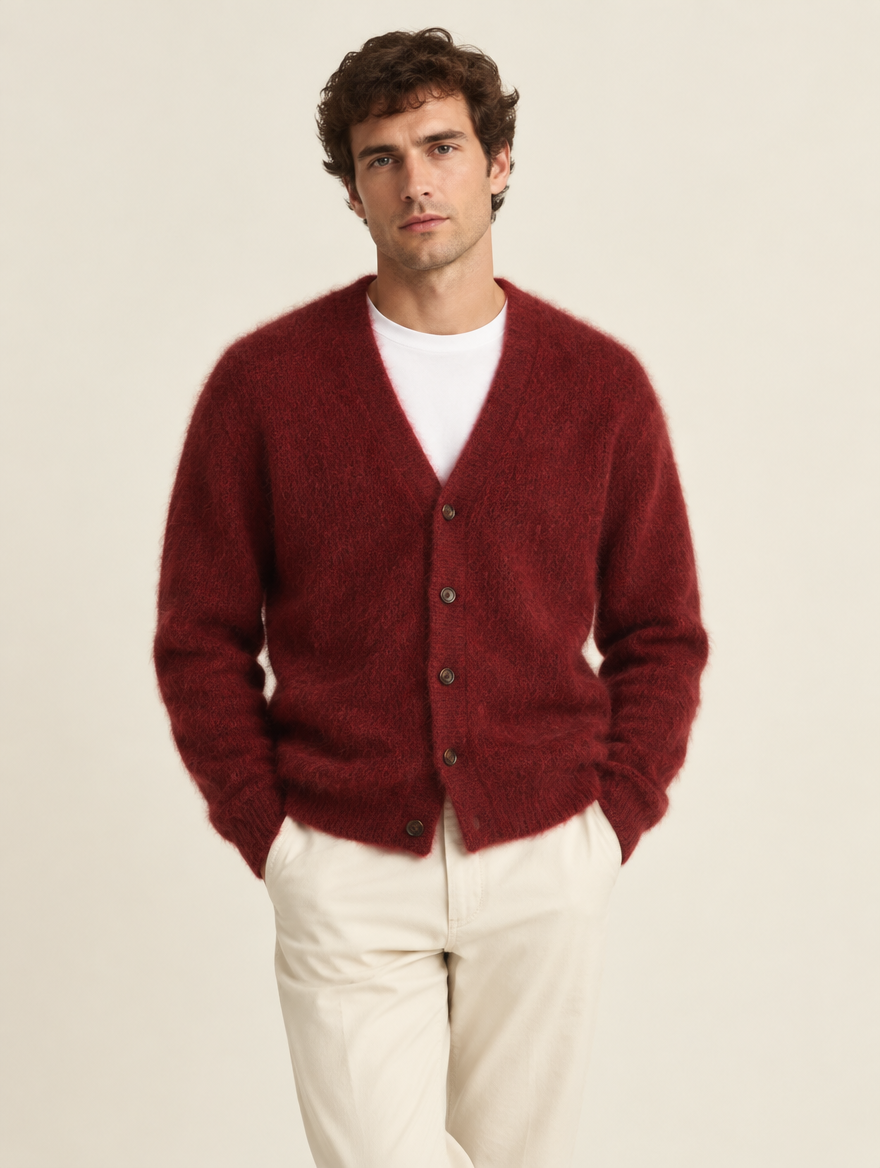 Cardigan Effet Mohair Kythera — Homme