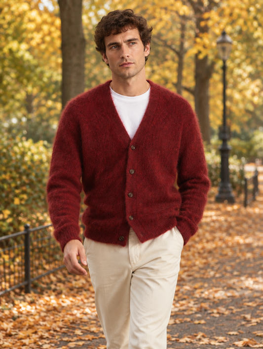 Cardigan Effet Mohair Kythera — Homme