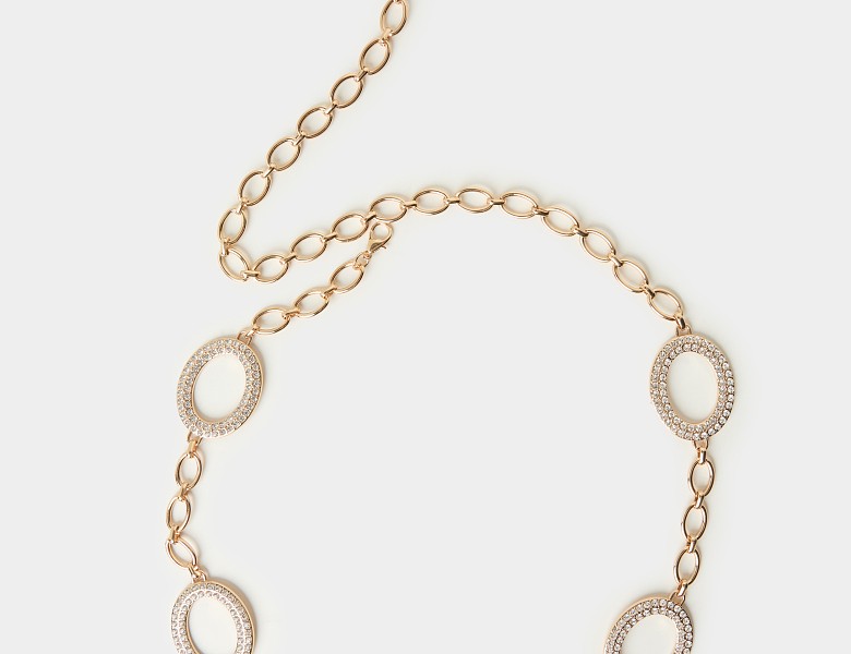 Ζώνη Αλυσίδα — Oval Strass
