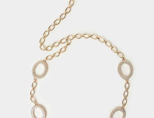 Ζώνη Αλυσίδα — Oval Strass