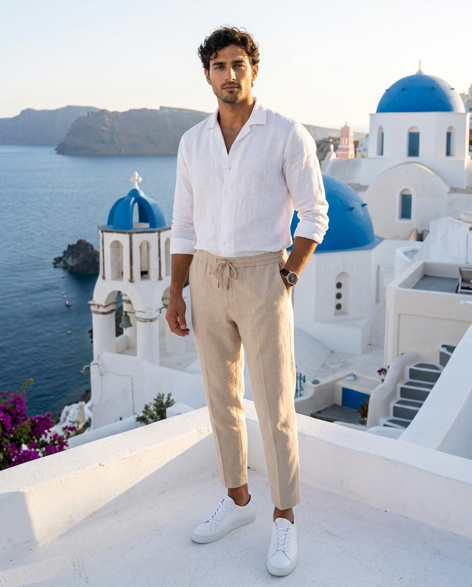 Pantalon en Lin — Crop