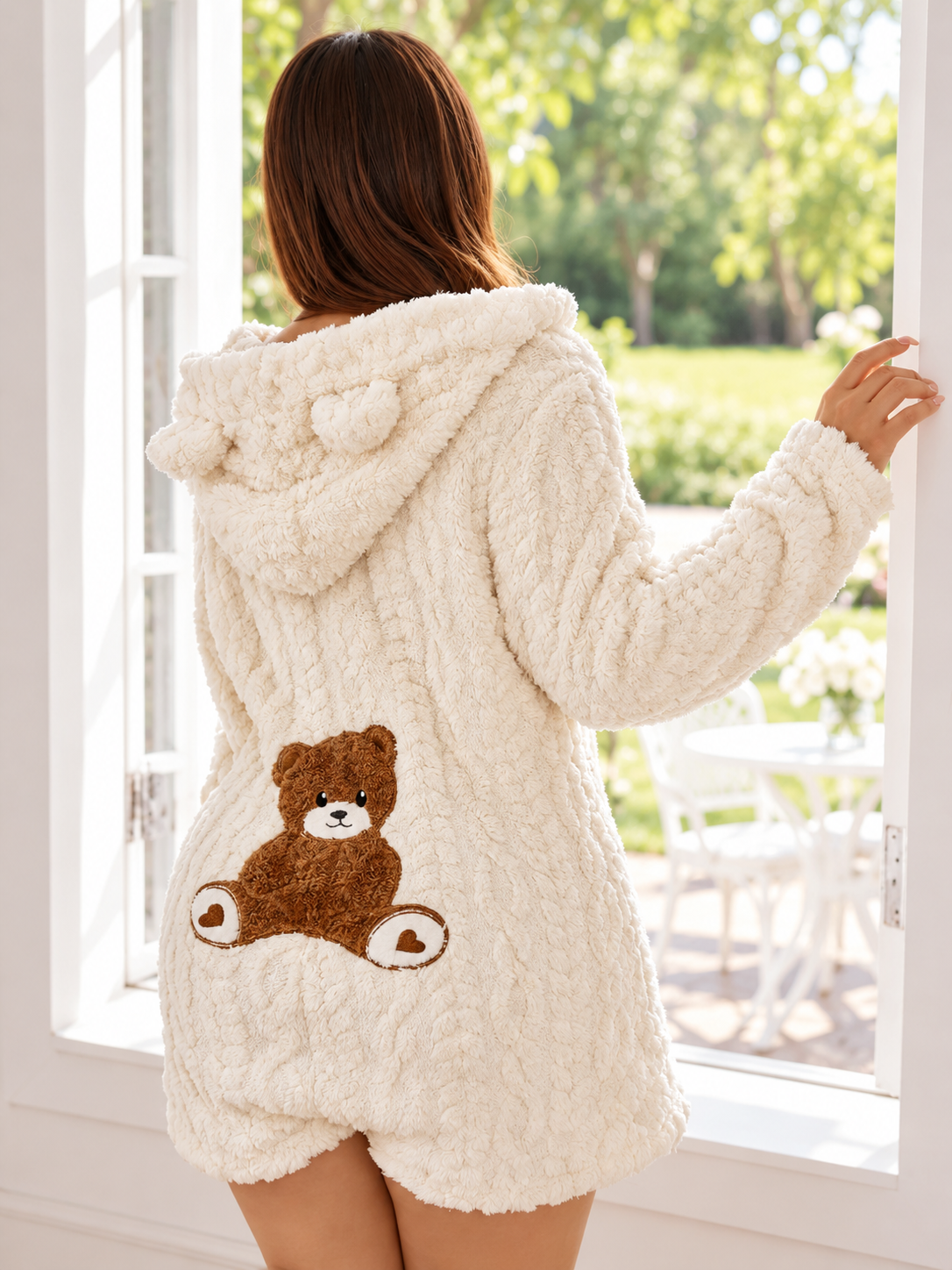 CâlinOurs™ – Pyjama ultra-doux à capuche.