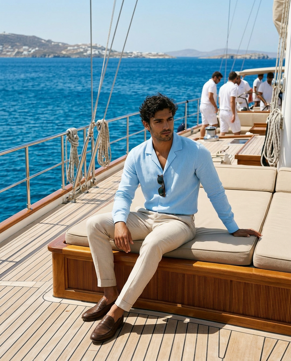 Chemise en Lin — Col Camp