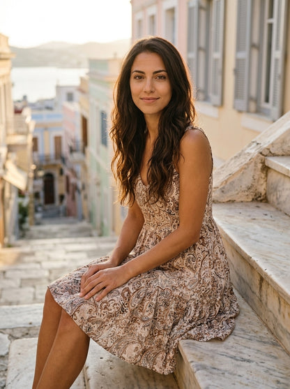 Φόρεμα Σύρος Β — Boho Paisley
