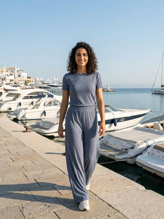 Pantalon Large — Taille Élastique