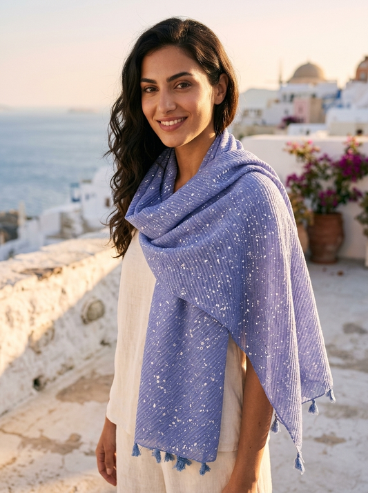 Foulard Lurex — avec Franges