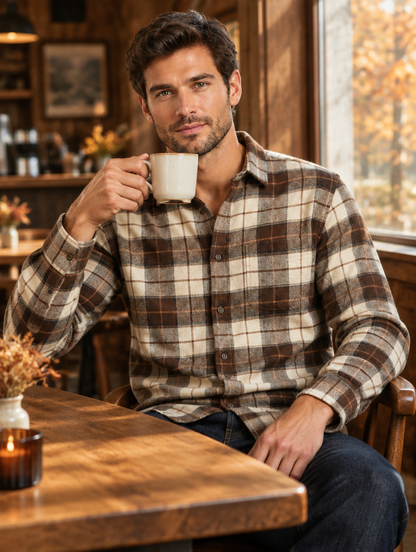 Chemise Flanelle Kozani — café