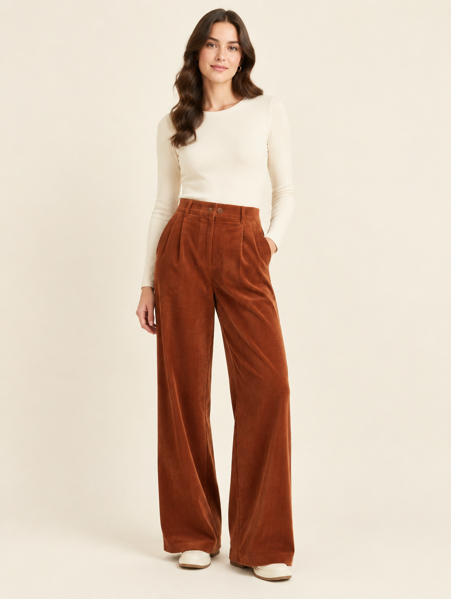 Pantalon Velours Côtelé Ikaria — Femme