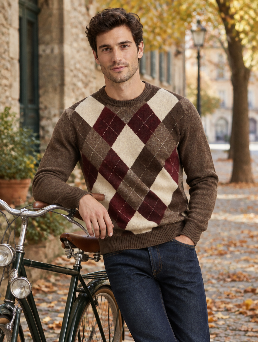 Pull Argyle Tinos — Homme