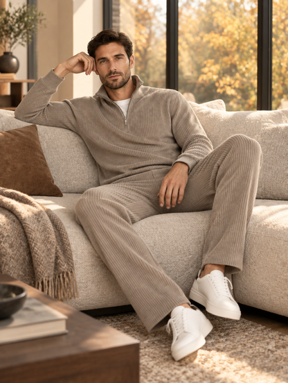 Ensemble Maille Andros — Col Zippé & Pantalon
