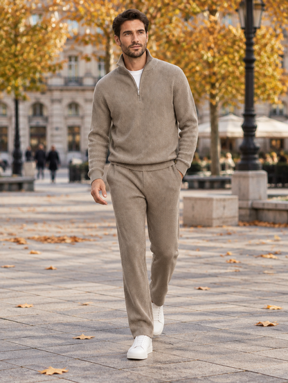 Ensemble Maille Andros — Col Zippé & Pantalon