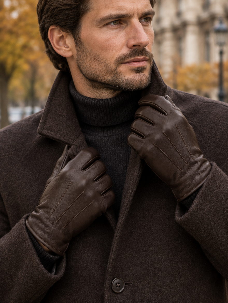 Gants Aspect Cuir Larissa — Homme