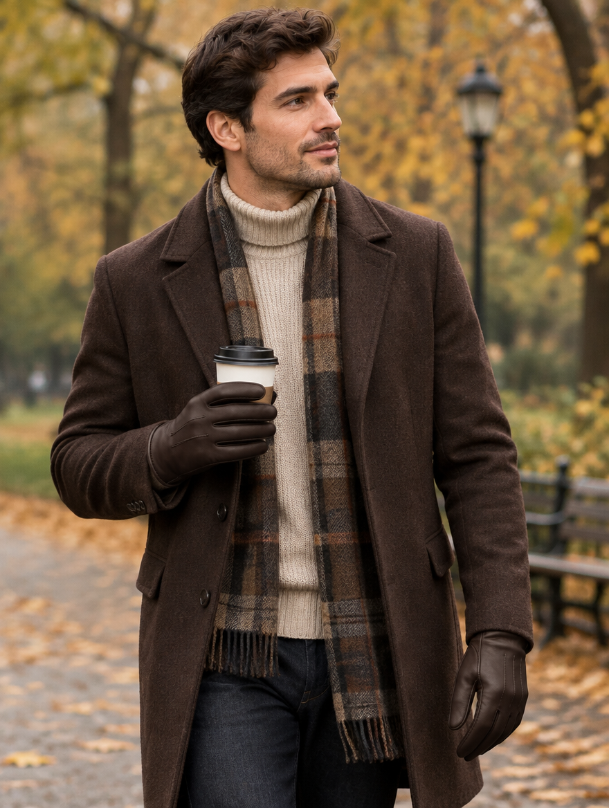 Gants Aspect Cuir Larissa — Homme