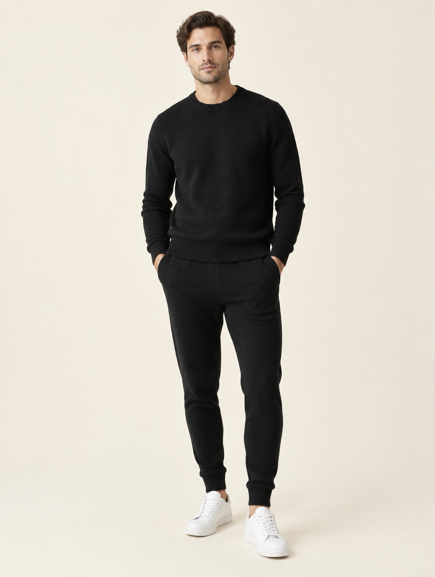Jogging Maille Premium Vikos — Noir