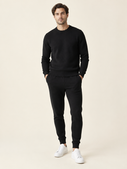 Jogging Maille Premium Vikos — Noir