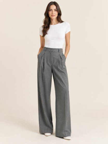 Pantalon Large Tailleur Naxos — Gris