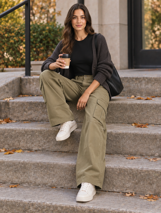 Pantalon Cargo Thassos — Kaki