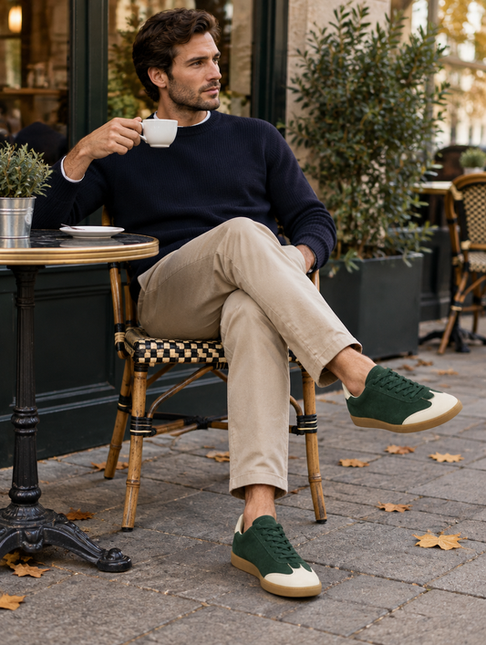 Baskets Rétro Daim Delphi — Homme
