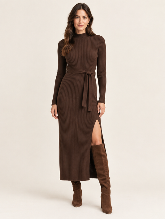 Robe pull Nafplio chocolat - studio
